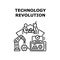 Technology revolution icon vector illustration