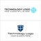 Technology services keyhole shield logo design