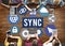 Technology Sync Word Graphic Concept