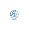 Technology tree logo idea microcircuit shape, concept communication engineering technology emblem. Circuit board icon. Technology