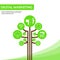 Technology Tree Social Media Icons Thin Line Logo