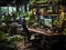 Techy workplace with greenery no text ISO pictorial