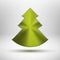 Tecnology Christmas tree icon with metal texture