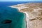 Tecolote playa beach baja california aerial panorama