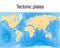 Tectonic plates. map