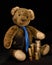 Teddy as a businessman with money or coins