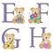 Teddy bear alphabet