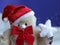 Teddy Bear Christmas Card - Stock Photo