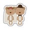 Teddy bear couple groom and bride icon image