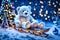 TEDDY BEAR ENJOY WINTER SESSION GENERATED BY AI TOOL