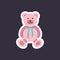 Teddy bear flat vector icon