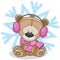 Teddy Bear in a fur headphones