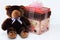 Teddy bear with gift box