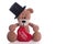 Teddy bear with happy birthday heart pillow