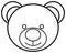 Teddy bear head outline icon. Vector illustration