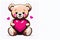 Teddy bear with a heart. Romance of Valentine\\\'s Day