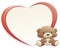 Teddy Bear with Heart-shaped Frame