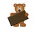 A Teddy Bear Holding A Bar Of Chocolate