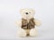 Teddy Bear on Isolate background. bow cute art nice love floor b