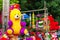 Teddy bear in the local market, Puttaparthi, India. With selective focus