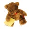 Teddy bear with notes and pencil