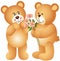 Teddy Bear Offering Flowers