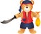 Teddy Bear Pirate with Sword and Fish