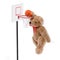 Teddy bear playing basketball dunking the ball