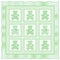 Teddy Bear Quilt, Pastel Green