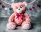 Teddy Bear with a red bow tie for Valentines day