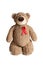 Teddy bear with red ribbon aids awareness