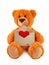 Teddy Bear Sitting with Open Envelope with Hearth