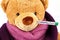 Teddy bear with thermometer