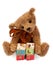 Teddy Bear with toy blocks