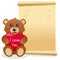 Teddy Bear Valentine s Day Parchment