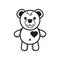 teddy bear. Vector illustration decorative design