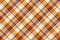 Tee pattern plaid vector, new textile background tartan. Blanket seamless fabric texture check in orange and pastel colors