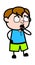 Teen Boy Cartoon wondering