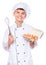 Teen boy wearing chef uniform