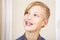 Teen with braces on his teeth.