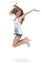 Teen Girl Jumping for Joy