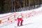 Teen girl makes her first steps on a board