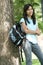 Teen girl ready for school