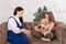 Teen girl on reception at the psychotherapist. Psychotherapy session for children. The psychologist works with the patient. Girl