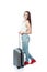 Teen girl with suitcase