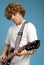 Teen guitar player