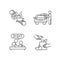 Teen jobs linear icons set