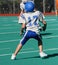 Teen Youth Football Player Ready to Catch