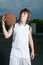 Teenage basketball player