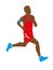 Teenage boy athlete running